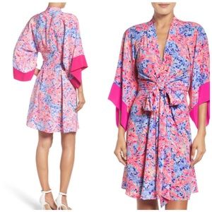 Lilly Pulitzer- Kimora Kimono Silk Dress XL
